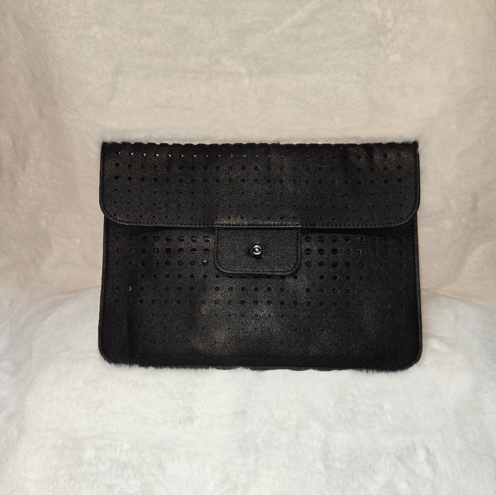 BCBG Black Perforated Clutch
